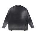 DRELOW Distressed Ripped Crewneck sweater